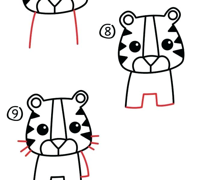 678x600 How To Draw A Cute Tiger Rt Lessons Fun How To Draw A Cute Tiger