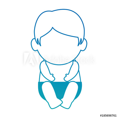 500x500 Cute Baby Face Avatar Character Vector Illustration Design