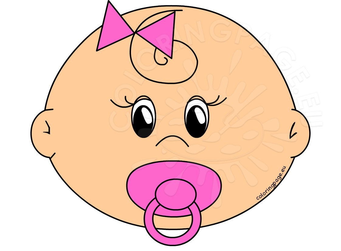 1122x826 Baby Shower Cute Baby Face Girl Coloring Page