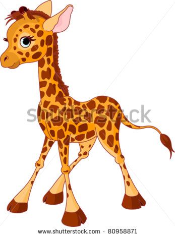 347x470 Cute Baby Giraffe Clip Art Free Vector Download