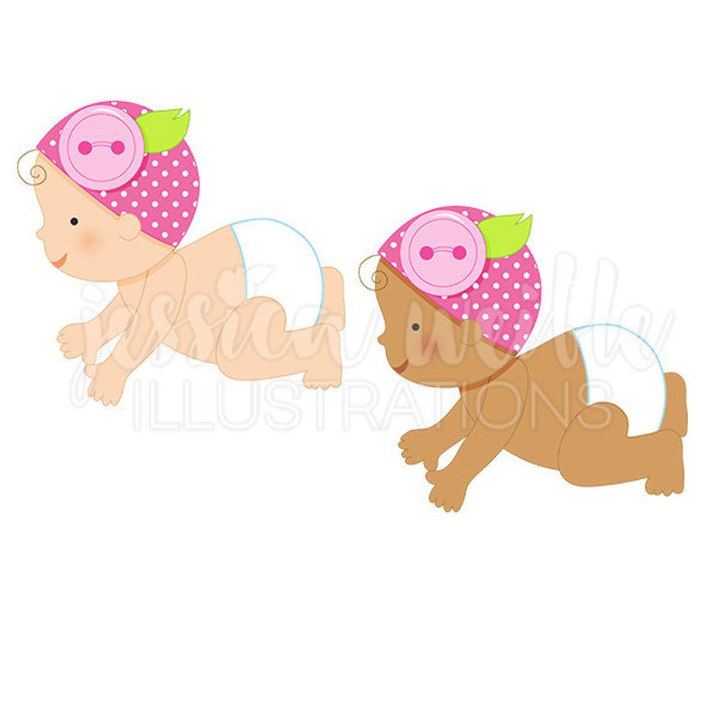 794x794 Button Baby Girl Cute Digital Clipart Diaper Baby Clip Art Etsy
