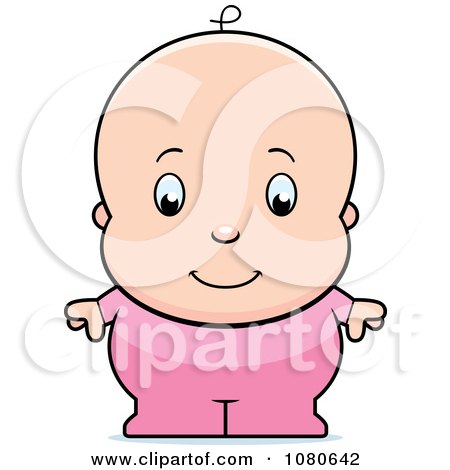 450x470 Clipart Cute Baby Girl In Pink Pajamas