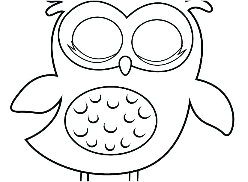 827x609 Cute Owl Coloring