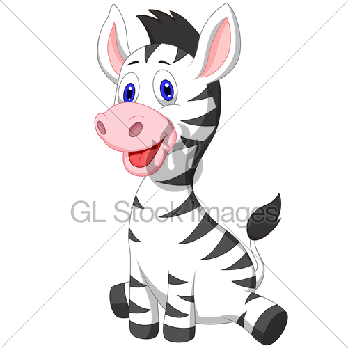 500x500 Cute Baby Zebra Cartoon Gl Stock Images