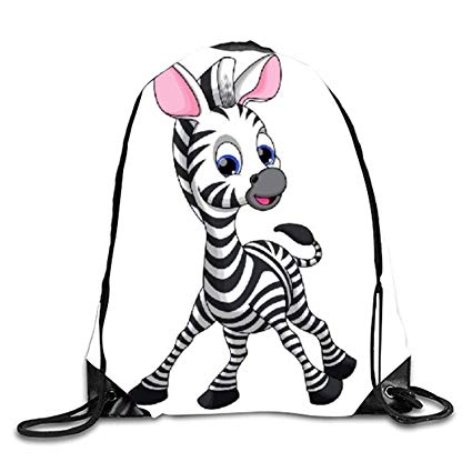425x425 Gym Drawstring Backpack Cute Baby Zebra Shopping