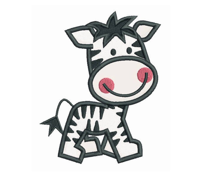 794x678 Cute Zebra Applique Machine Embroidery Design Baby Zebra Etsy