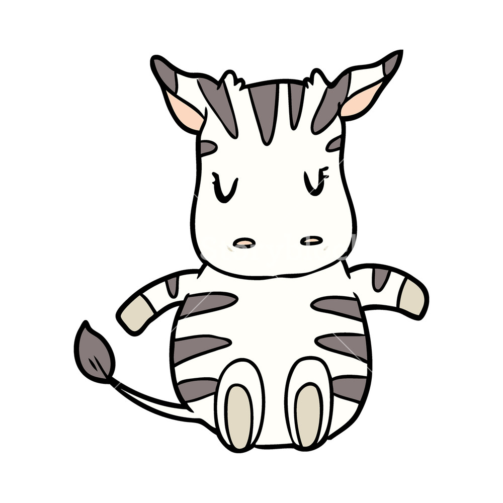 1000x1000 Cute Cartoon Zebra Royalty Free Stock Image