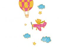 236x157 Coc Balloon Drawing Cute Creepy Hot Air Basket Coloring Birthday