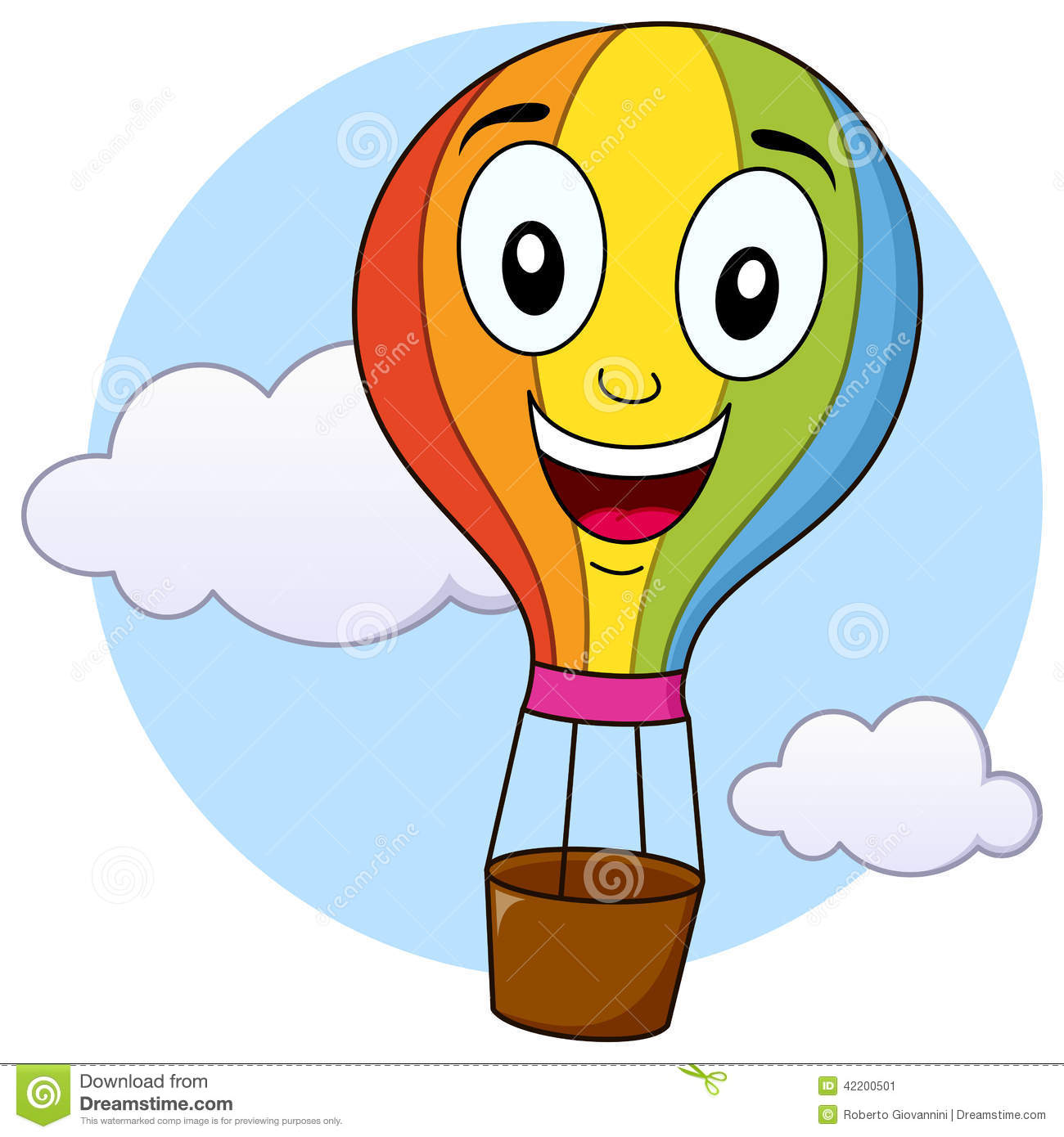 1300x1390 Cute Hot Air Balloon Drawing