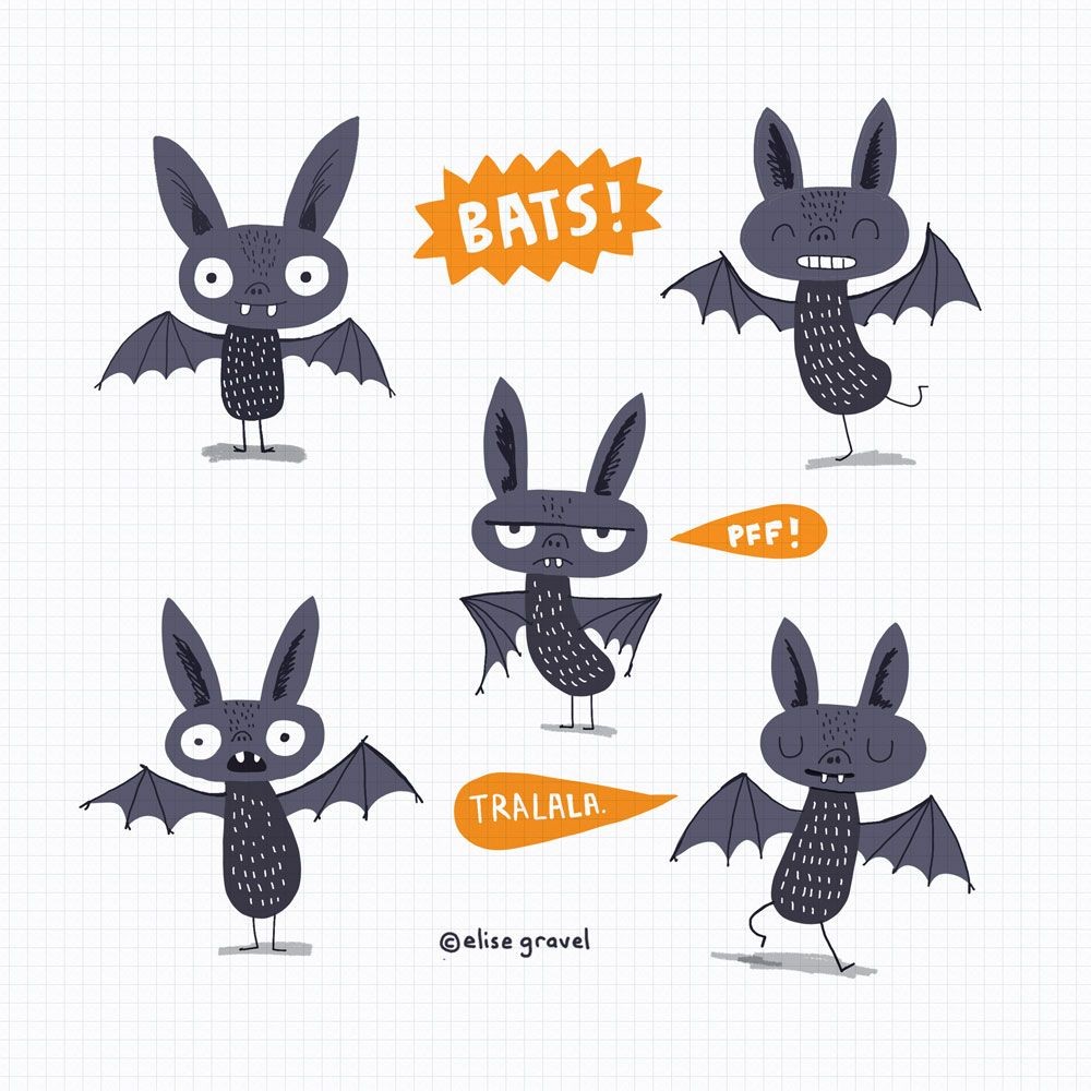 1000x1000 Cute Bat Drawing