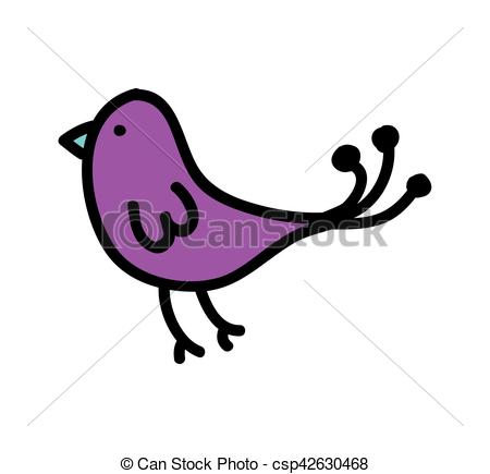 450x435 Cute Bird Drawing Isolated Icon Vector Illustration Design