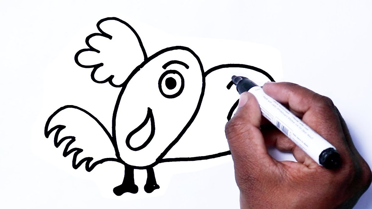 1280x720 How To Draw Cute Bird For Kids