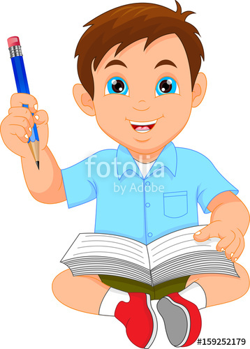 358x500 Cute Boy Writing And Drawing Stock Image And Royalty Free Vector