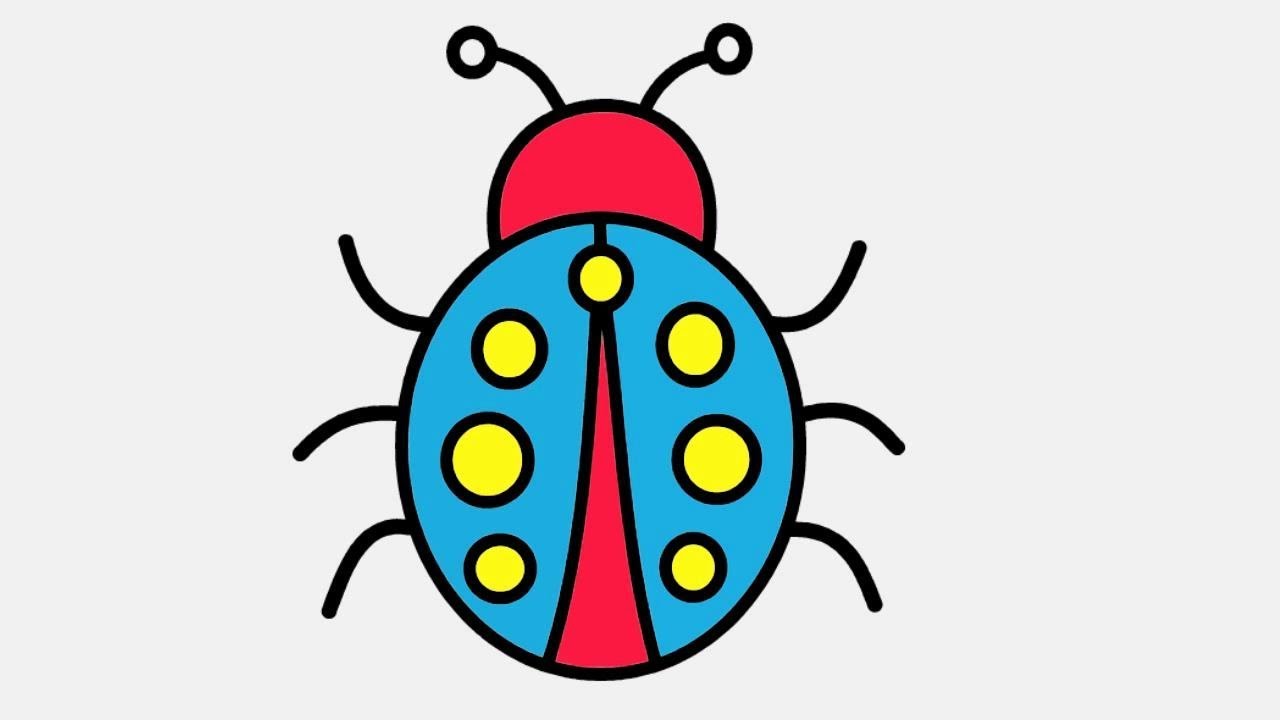 1280x720 How To Draw Cute Ladybug Coloring Book Bug Drawing And Coloring