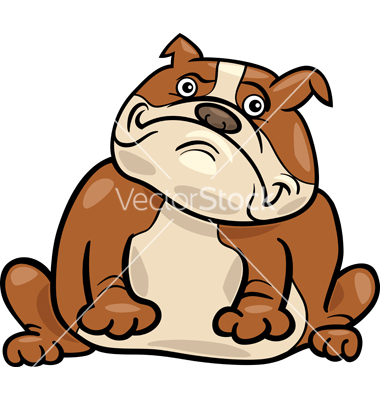 380x400 Cute Bulldog Drawing