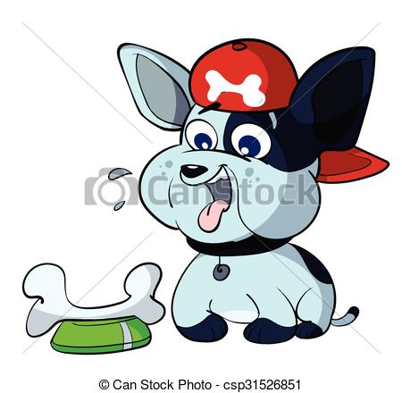 450x440 Cute Bulldog Puppy Eating