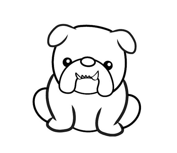570x492 Handmade Clear Rubber Bulldog Stamp Galletas Bulldog Tattoo