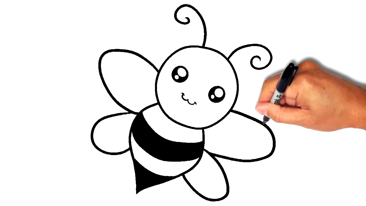1280x720 Cute Bee Drawing