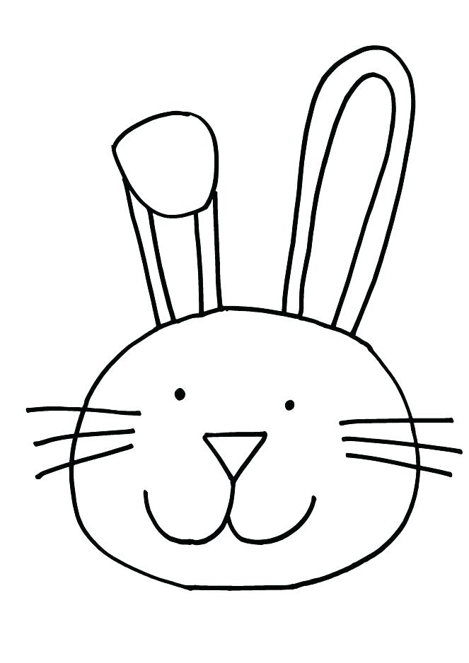 663x938 Draw Simple Bunny Rabbit Drawing Easy Co Coloring
