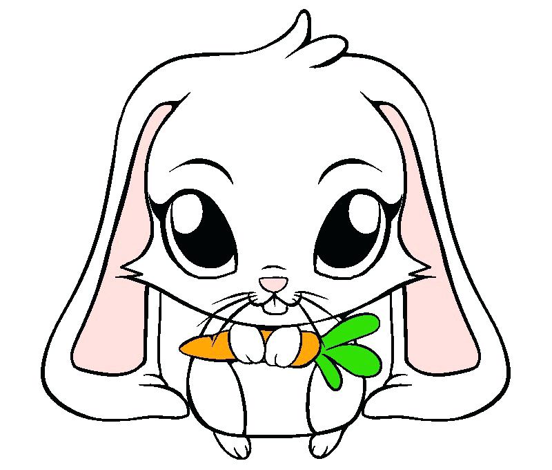 Rabbit Cartoon Images Drawing Easy - Cute Bunny Drawing | Bodenswasuee