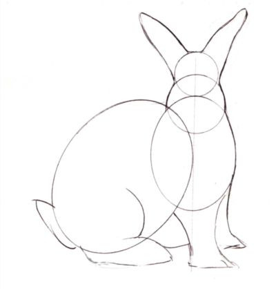 400x418 How To Draw A Cute Bunny Lovely How To Draw A Realistic Bunny