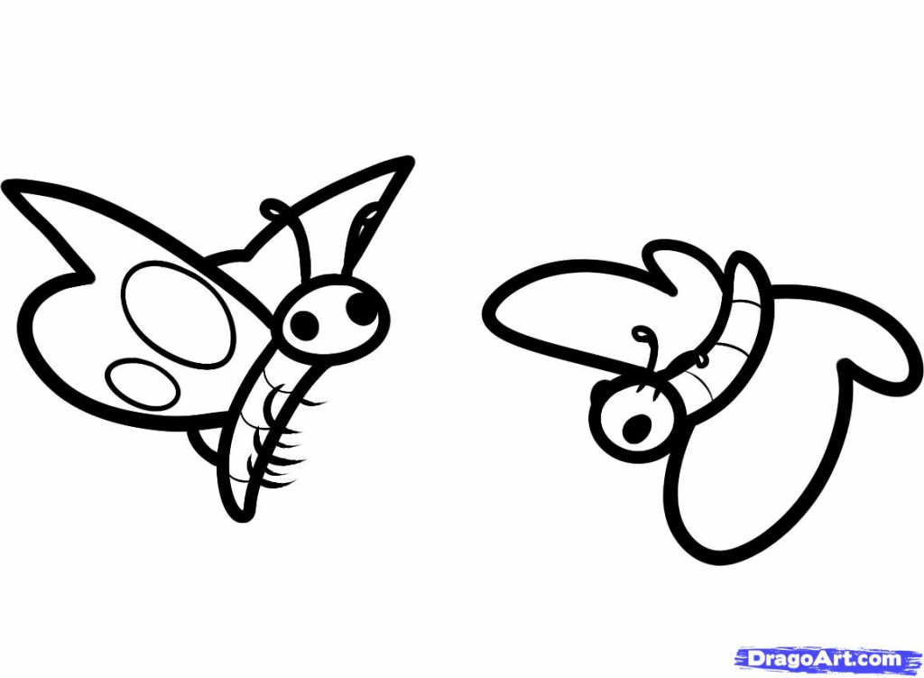 Cute Butterfly Drawing