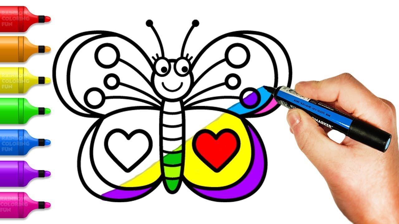 1280x720 Cute Butterfly Coloring Book