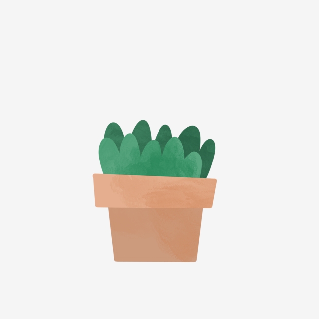 640x640 Hand Drawn Cute Dark Green Short Cactus, Drawing, Nature, Cute Png