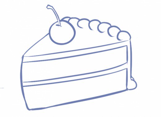 520x378 How To Draw A Cake