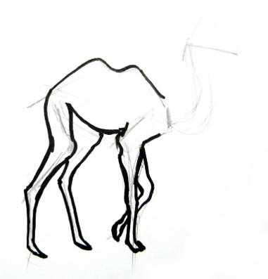 381x397 how to draw a camel and baby camel