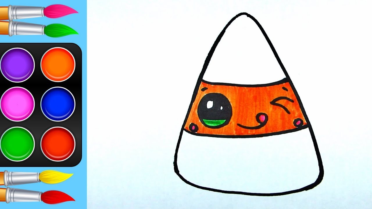 1280x720 How To Draw Cute Candy Corn
