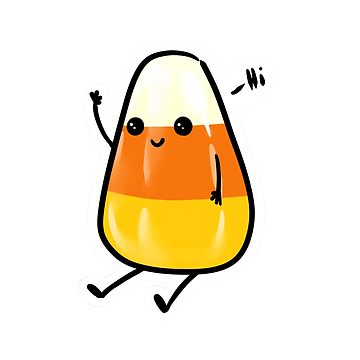 360x360 Cute Candy Corn Sticker