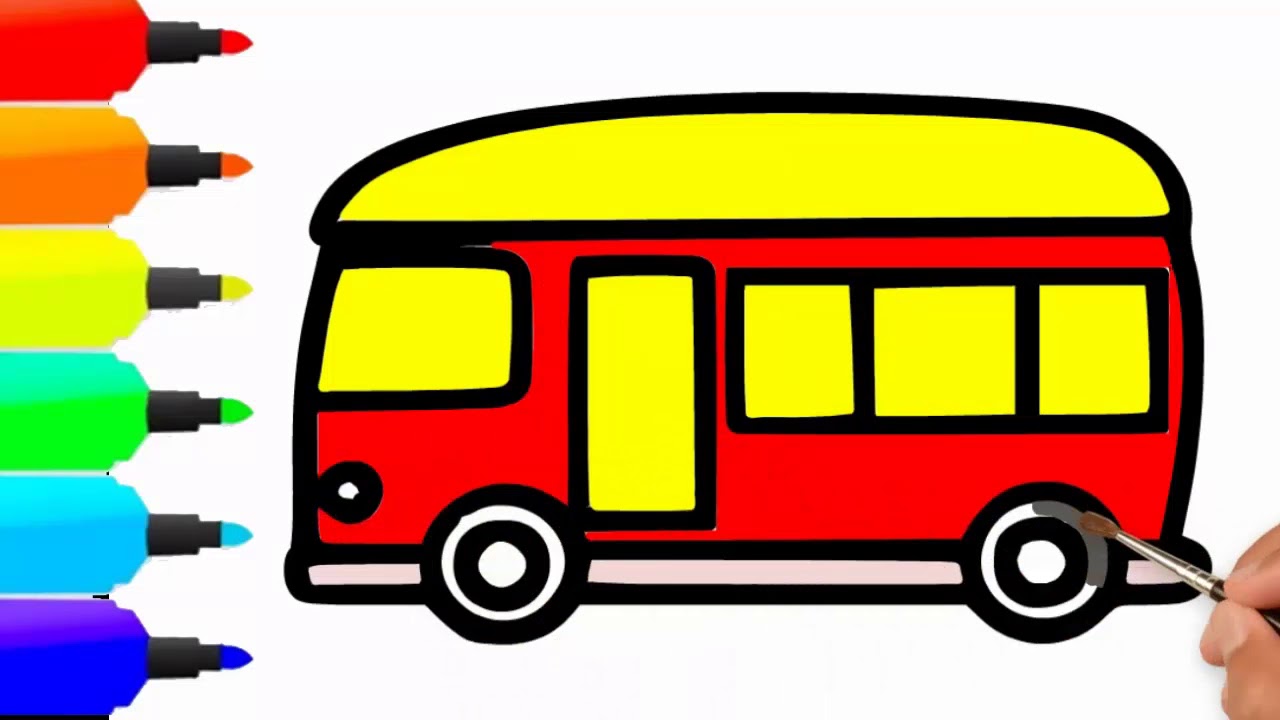 1280x720 Coloring Cars Drawing A Cute Car For Kids