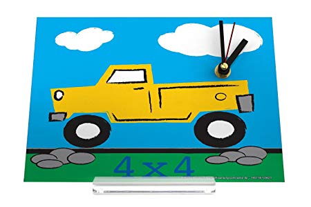 450x300 Desk Clock Cute Nursery Jeep Car Drawing Retro Decoration Amazon