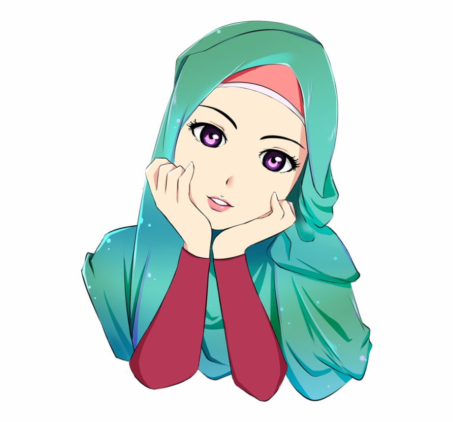 920x856 hijab drawing muslim cartoon islam hq image free png
