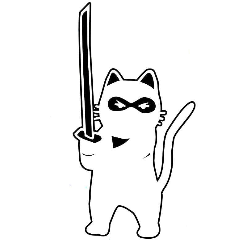 800x800 Detail Feedback Questions About Cartoon Cute Cat Katana
