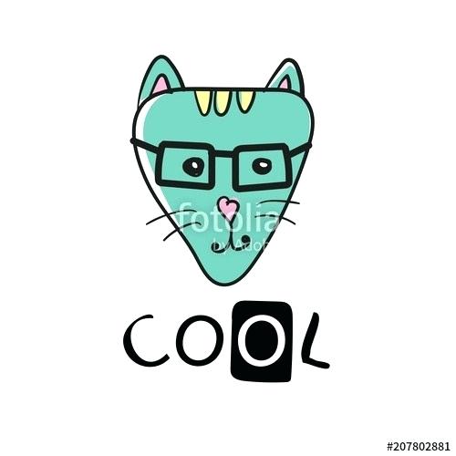 500x500 Cute Cat Face Drawing