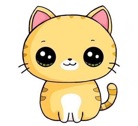 462x421 Cute Cat Clipart Kids In Kawaii Drawings, Cute Drawings