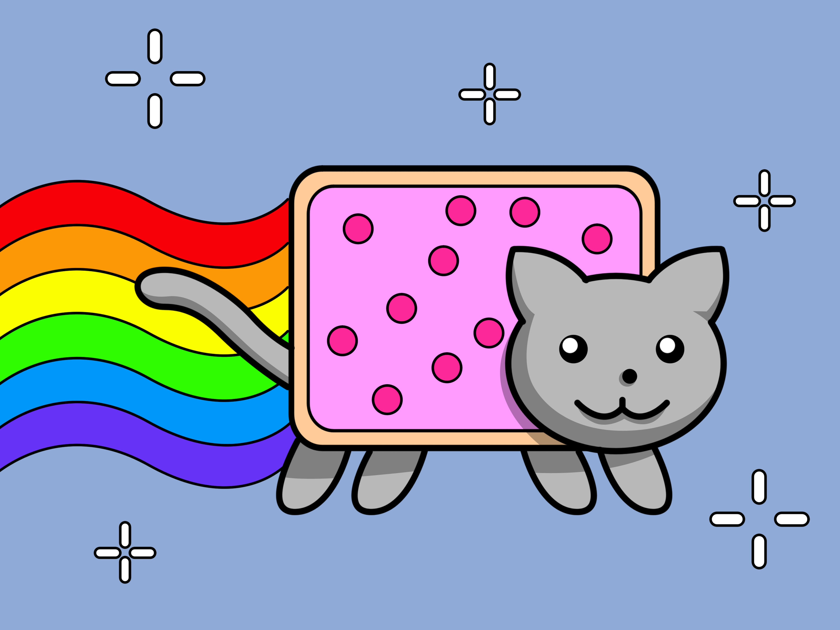 3200x2400 How To Draw Nyan Cat Steps