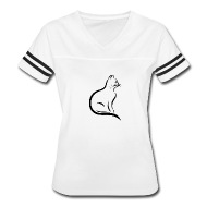 190x190 Cat Drawing Black White Cute Cat Women's Vintage Sport T Shirt