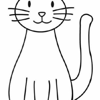 320x320 Kitty Cat A Simple Drawing Of Coloring