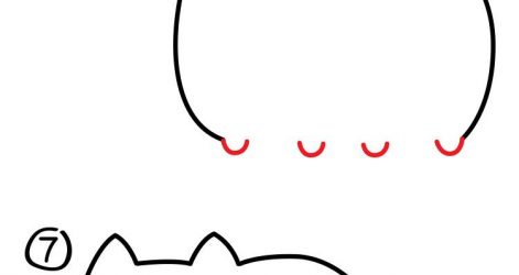 471x250 Fat Cat Drawing Step