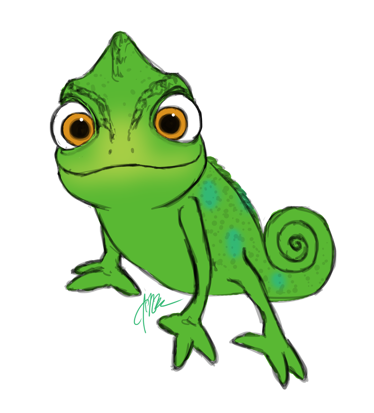 Cute Chameleon Drawings