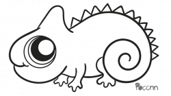 250x140 Chameleon Drawing, Picture