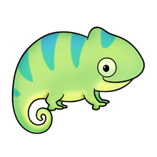 220x220 chameleon fluff favourites cute drawings, kawaii drawings