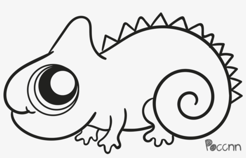 820x528 Chameleon Drawing