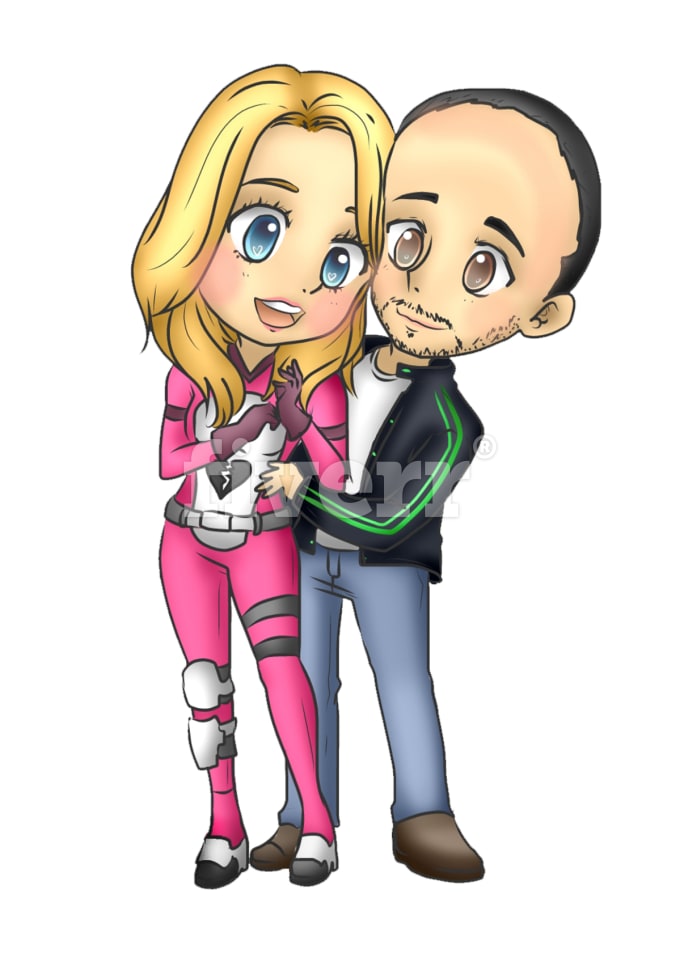 680x962 Draw A Cartoon Chibi Couple Fiverr
