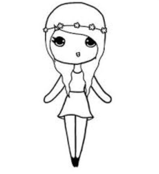 544x598 Chibi Templates Chibis Kawaii Drawings, Drawings, Kawaii Girl