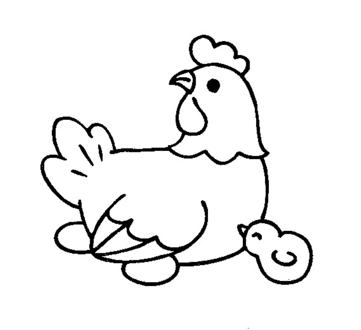1201x1097 Cute Chicken Drawing Coloring Pages