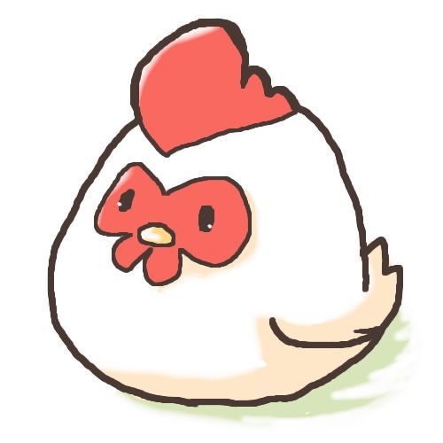 500x500 Cute Chicken Drawing